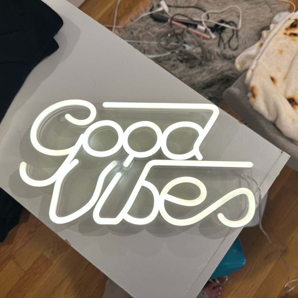 good vibes neon light up sign